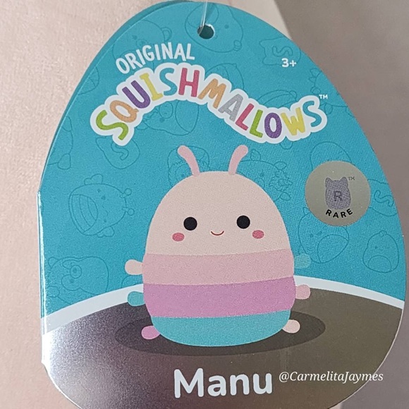 MANU 🐛Rare Striped Caterpillar Silver Tag Original Squishmallow By Kellytoy NWT - Picture 8 of 8